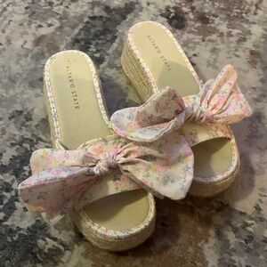 Altar’d State Women's Floral Wedge Sandals